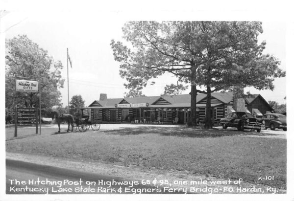 Hardin Kentucky The Hitching Post Gift Shop Coke Sign Real Photo PC AA91132