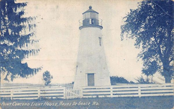Havre de Grace Maryland Point Concord Lighthouse Vintage Postcard AA91133