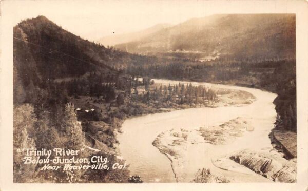 Weaverville California Trinity River Scenic View Real Photo Postcard AA91136