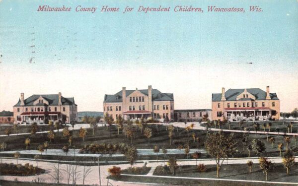 Wawatosa Wisconsin Home of Dependent Children Vintage Postcard AA91141