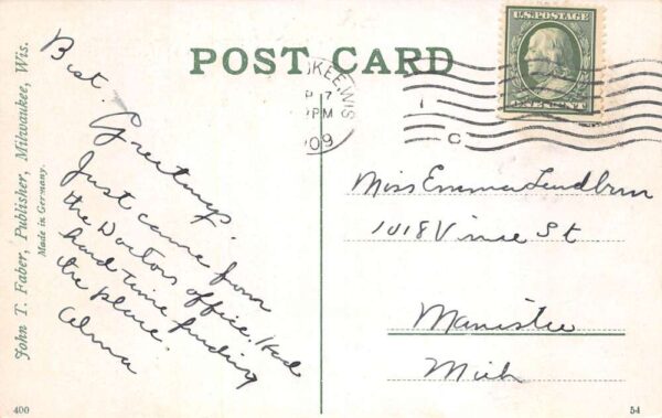 Wawatosa Wisconsin Home of Dependent Children Vintage Postcard AA91141 - Image 2