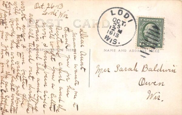Lodi Wisconsin Lutheran Church Real Photo Vintage Postcard AA91146 - Image 2