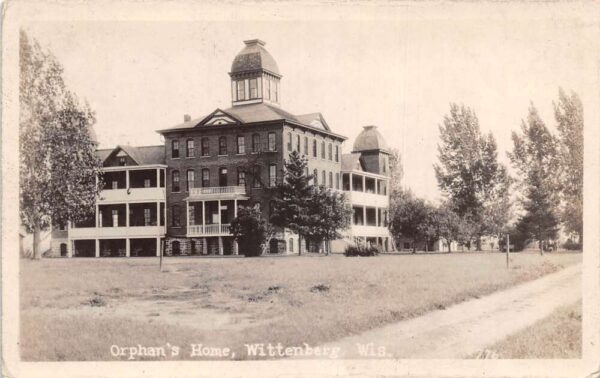 Wittenburg Wisconsin Orphans Home Real Photo Vintage Postcard AA91151