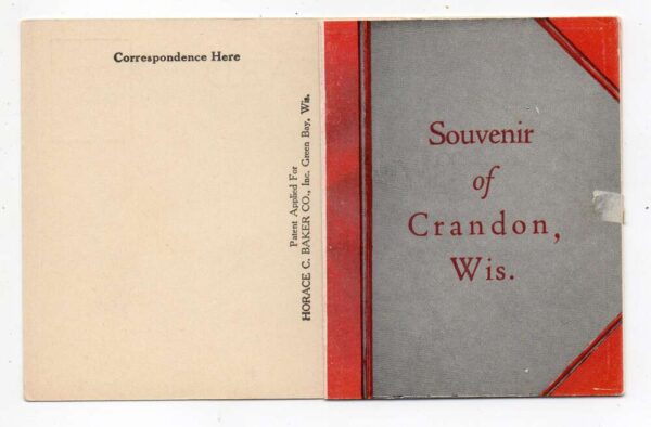 Candon Wisconsin Souvenir Greetings Fold Out Views Novelty Postcard AA91188