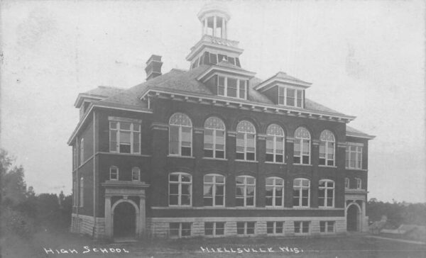Niellsville Wisconsin High School Real Photo Vintage Postcard AA91210