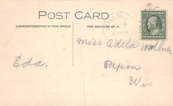 Niellsville Wisconsin High School Real Photo Vintage Postcard AA91210 - Image 2