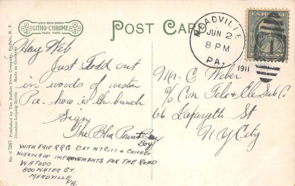 Salamanca New York South Main Street Vintage Postcard AA91230 - Image 2