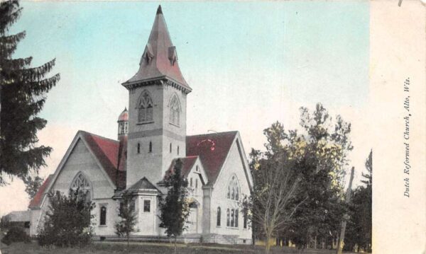 Alto Wisconsin Dutch Reformed Church Vintage Postcard AA91236
