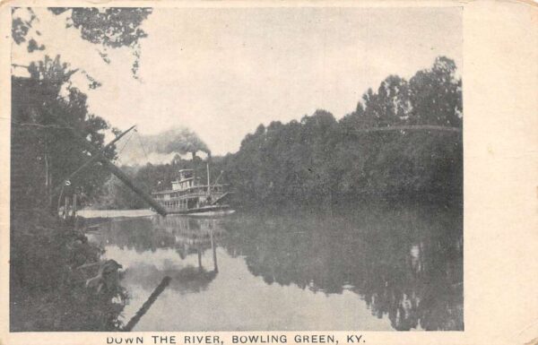 Bowling Green Kentucky Steamer Ship on the River Vintage Postcard AA91239