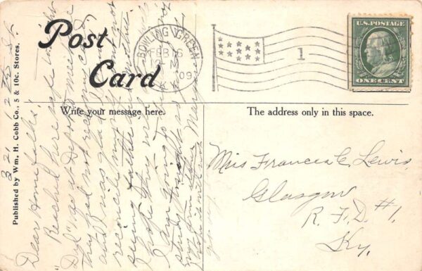 Bowling Green Kentucky Steamer Ship on the River Vintage Postcard AA91239 - Image 2