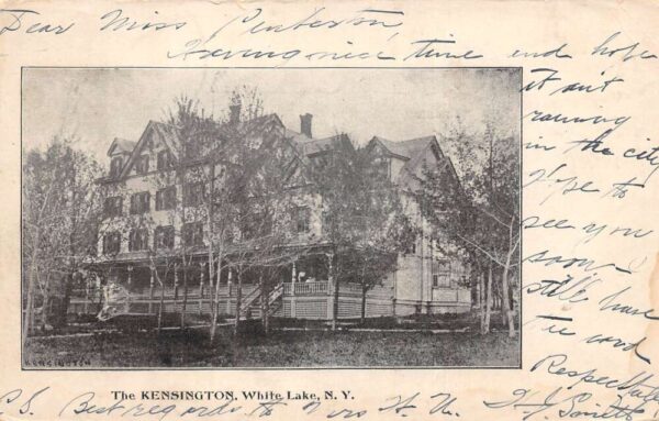 White Lake New York The Kensington Vintage Postcard AA91243