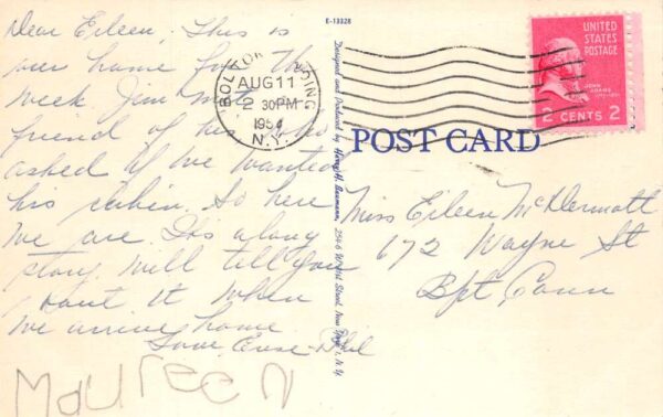 Bolton New York Kahn's Stepping Stone Linen Vintage Postcard AA91527 - Image 2