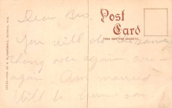 Hudson Wisconsin C St PMO Depot Train Station Vintage Postcard AA91563 - Image 2