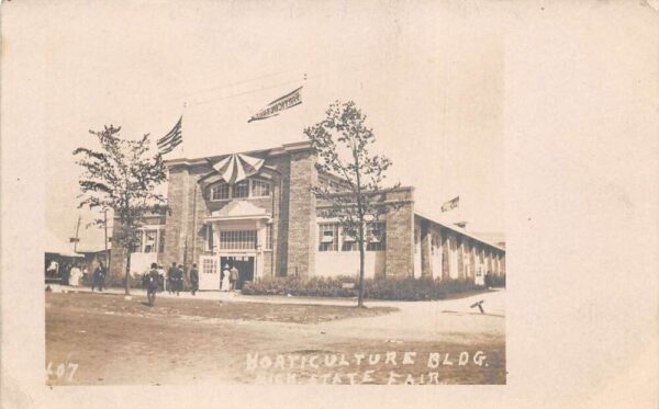 Detroit Michigan State Fair Horticulture Bldg Real Photo Postcard AA91568