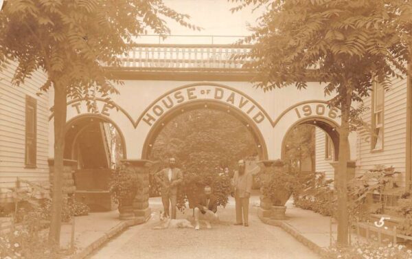 Benton Harbor Michigan House of David Archway Real Photo Postcard AA91570