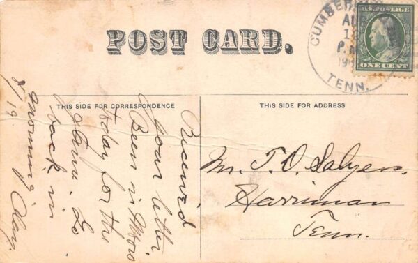 Cumberland Gap Tennessee Birds Eye View Vintage Postcard AA91573 - Image 2