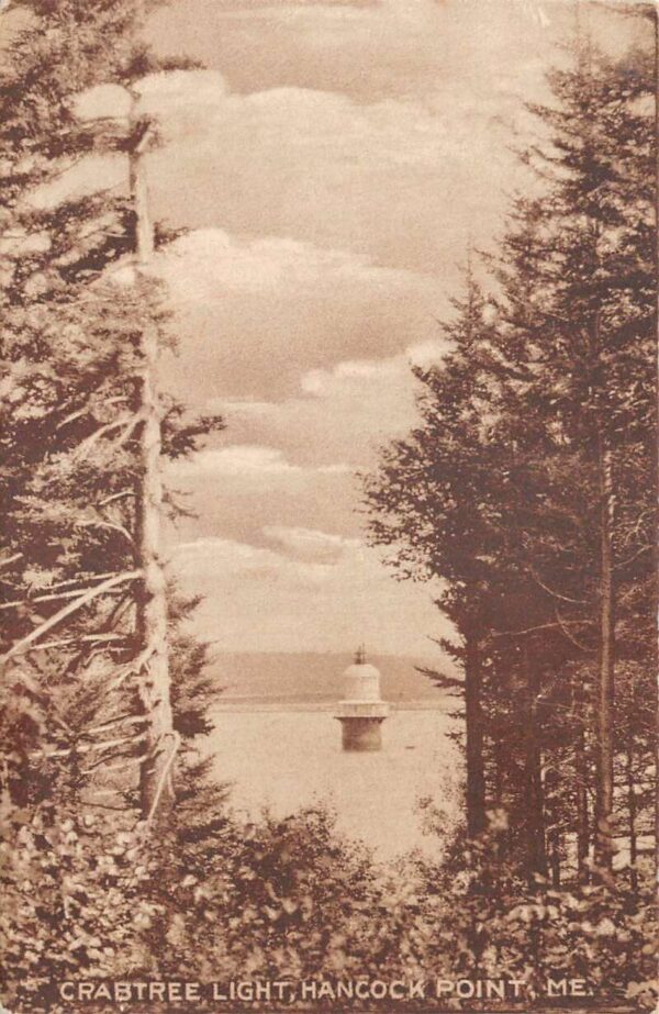 Hancock Point Maine Crabtree Lighthouse Vintage Postcard AA91750