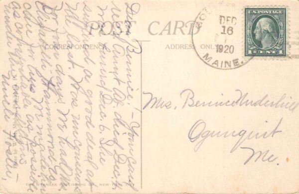 Hancock Point Maine Crabtree Lighthouse Vintage Postcard AA91750 - Image 2
