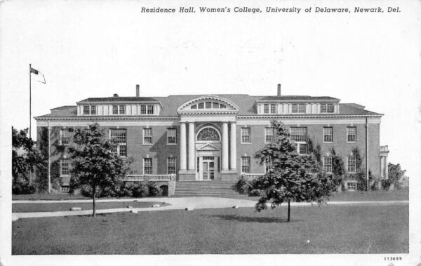 Newark Delaware University Residence Hall Vintage Postcard AA91756