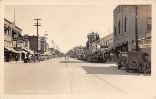 Lakeport California Business District Ice Cream Sports Real Photo PC AA91922