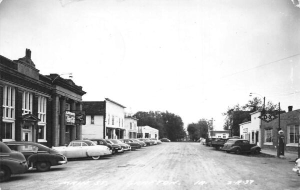 Grafton Iowa Main Street Coke Sign Real Photo Postcard AA91930