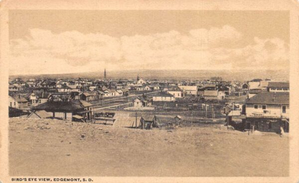 Edgemont South Dakota Birds Eye View Vintage Postcard AA91935