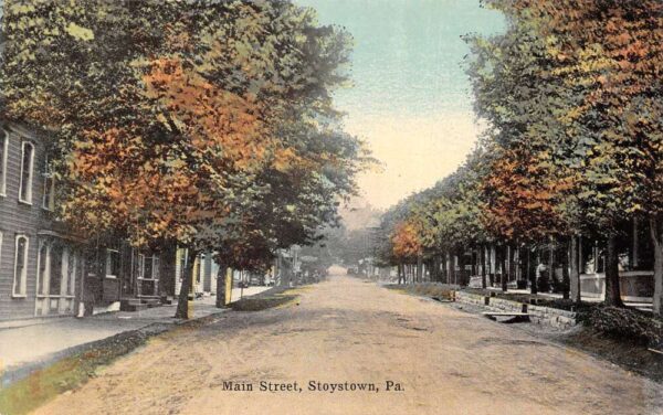 Stoystown Pennsylvania Main Street Vintage Postcard AA91948