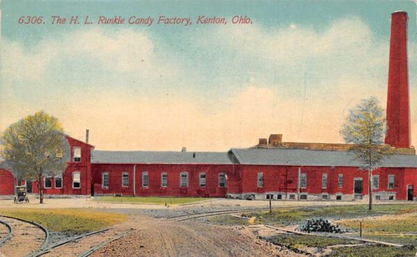 Kenton Ohio HL Runkle Candy Factory Vintage Postcard AA91951