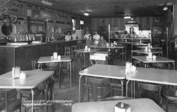 Standish Michigan Wheeler's Restaurant Coke Machine Real Photo Postcard AA91958