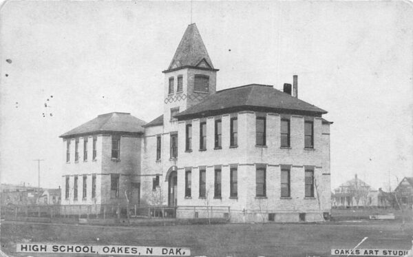 Oakes North Dakota High School Vintage Postcard AA91970