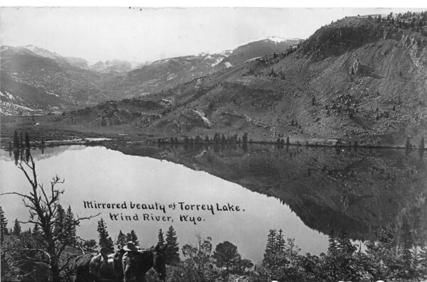 Wind River Wyoming Torrey Lake Scenic View Real Photo Postcard AA91974