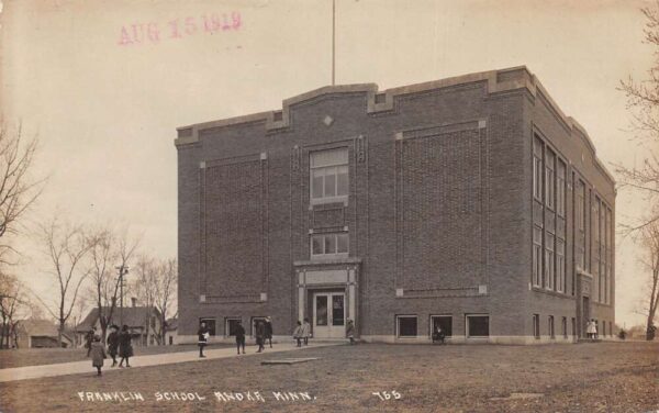 Anoka Minnesota Franklin School Real Photo Vintage Postcard AA91986