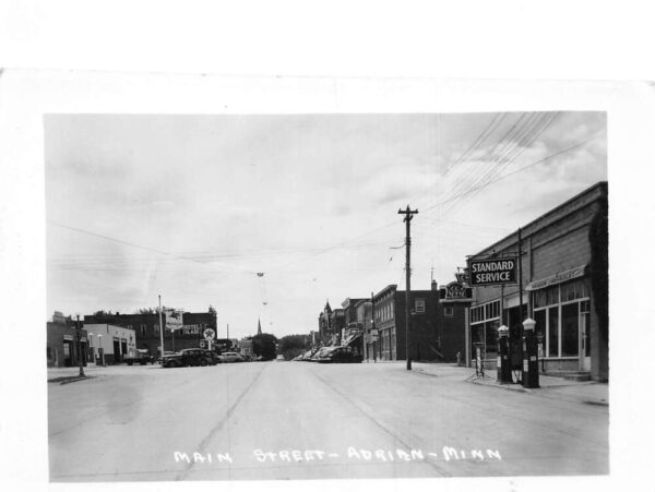 Adrien Minnesota Main Street Standard Service Station Real Photo PC AA91990