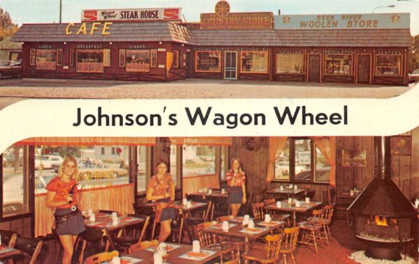 Deer River Minnesota Johnsons Steak House Waitresses with Guns Postcard AA92001
