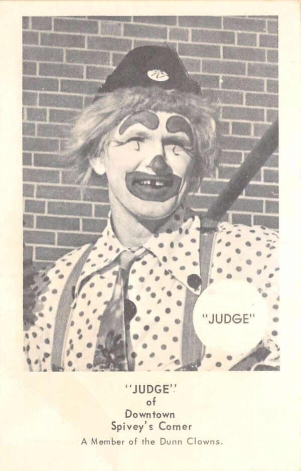 Dunn North Carolina Dunn Clowns Judge Ermon Godwin Vintage Postcard AA92012