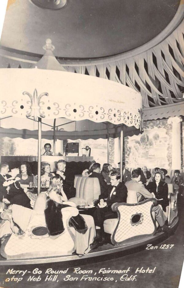 San Francisco California Fairmont Hotel Merry go Round Carousel RPPC AA92016