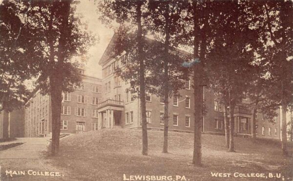 Lewisburg Pennsylvania West College BU Vintage Postcard AA92027