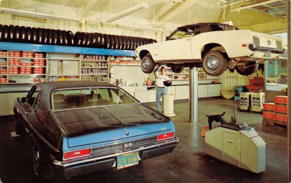 Mountlake Terrace Washington Chevron Service Mechanic Vintage Postcard AA92055