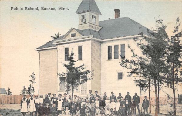 Backus Minnesota Public School Vintage Postcard AA92069