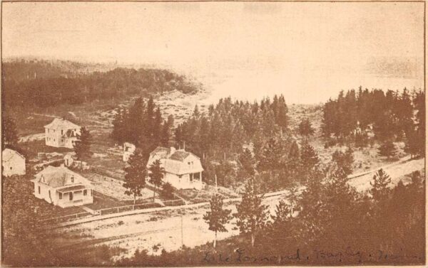 Bagley Minnesota Birds Eye View Vintage Postcard AA92071