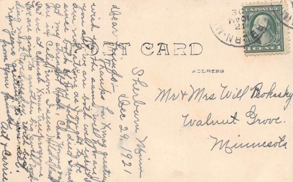 Sherburn Minnesota High School, Real Photo, Vintage Postcard U21384 - Image 2