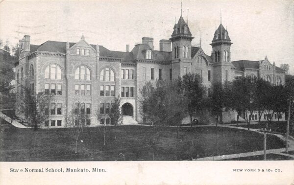Mankato Minnesota State Normal School, B/W Lithograph, Vintage Postcard U21419