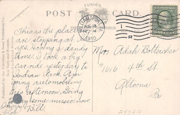 Williamsport Pennsylvania Home For The Friendless, Color Lithograph, PC U21421 - Image 2