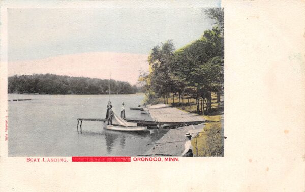 Oronoco Minnesota Boat Landing, Undivided Back, Vintage Postcard U21432