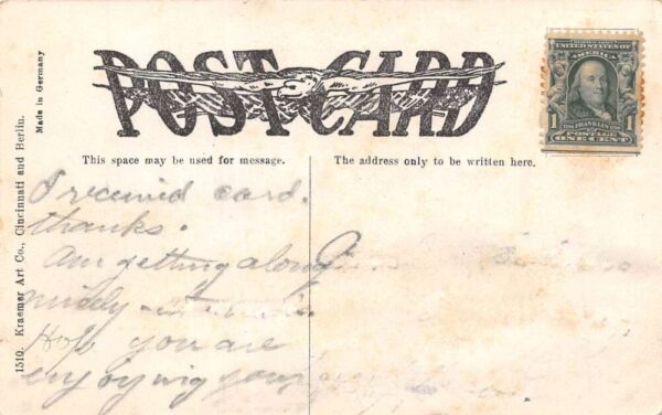 Middlesboro Kentucky Fern Lake, Color Lithograph, Vintage Postcard U21449 - Image 2