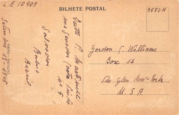 Sao Pedro Brazil Church and Square Postal Used Vintage Postcard AA92360 - Image 2