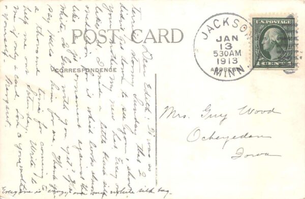 Jackson Minnesota Public School Fire Disaster Vintage Postcard AA92383 - Image 2