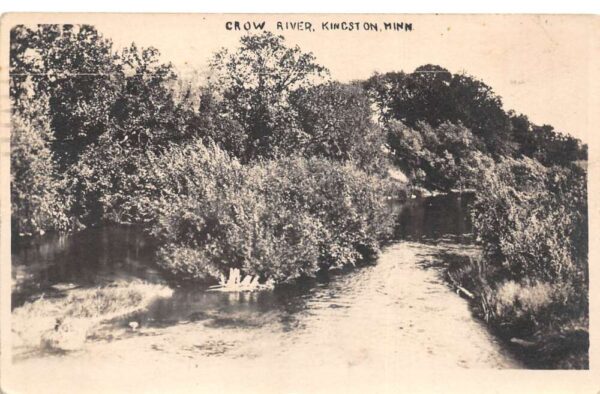Kingston Minnesota Crow River Scenic View Real Photo Postcard AA92387