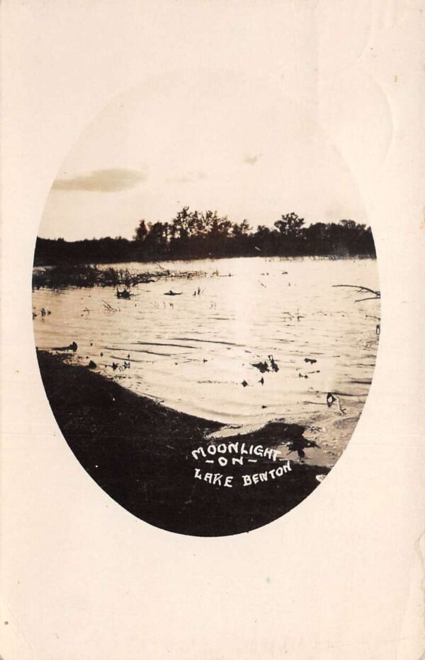 Lake Benton Minnesota Moonlight Scenic View Real Photo Vintage Postcard AA92389