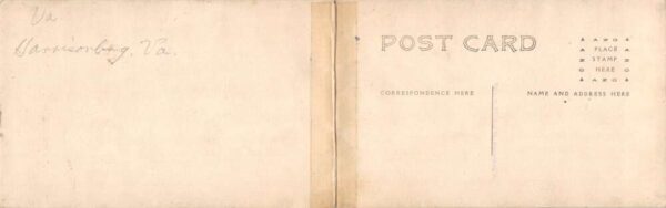 Harrisonburg Virginia Court House and Square Bi-Fold Real Photo Postcard AA92392 - Image 2